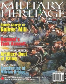 Military Heritage Magazine January 2017, featuring "Janos Hunyadi" by Ludwig H. Dyck. 